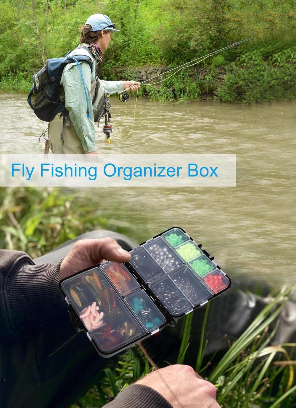 Hlotmeky Small Tackle Box Organizer 4 Pack Mini Tackle Boxes Plastic Fishing Organizer Tackle Storage Containers Kayak Fly Boxes - Image 3