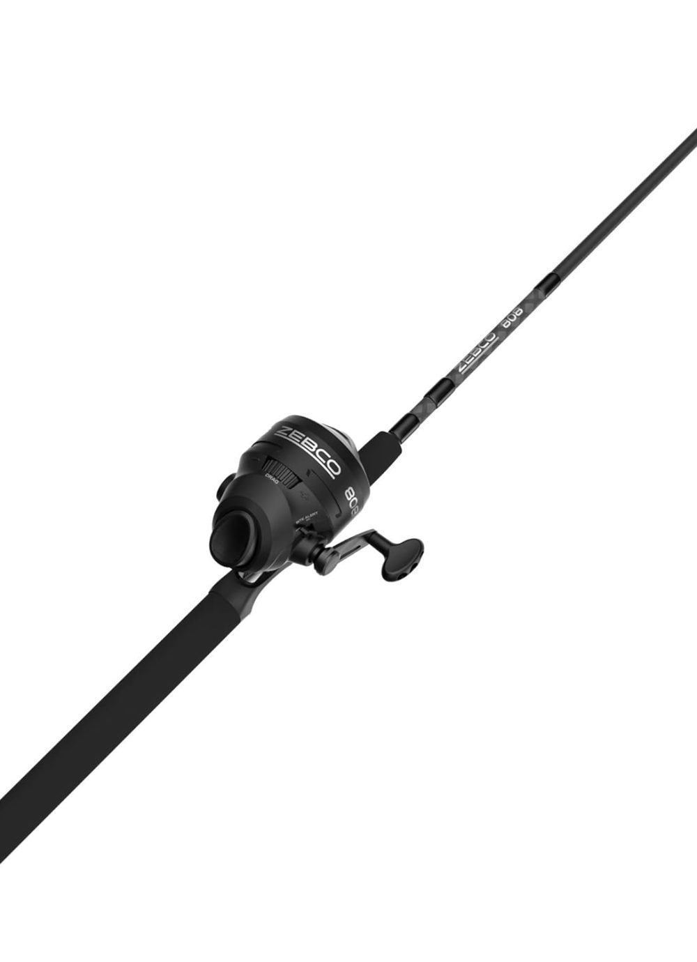 Zebco 808 Spincast Reel and Fishing Rod Combo, 7-Foot Durable Z-Glass Rod with Extended EVA Rod Handle, Quickset Anti-Reverse with Bite Alert, Pre-spooled with 20-Pound Cajun Fishing Line, Black